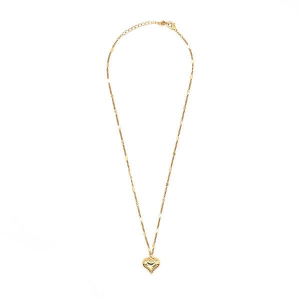 Heart Chain Necklace - Gold