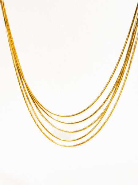 Parie 18K Gold Layered Chain Necklace