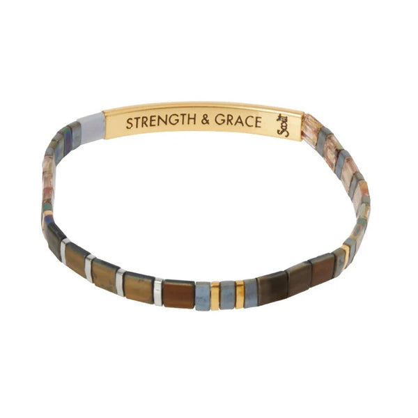 Strength & Grace Miyuki Bracelet - Gunmetal / Gold