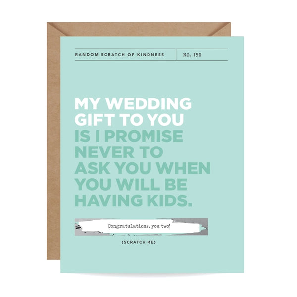 Scratch-Off My Gift To You - Wedding Card