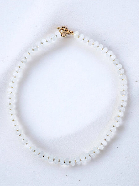 Bold Stone Necklace - White Quartz