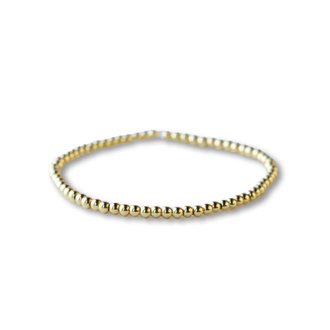 Gold Beaded Bracelets - Smooth