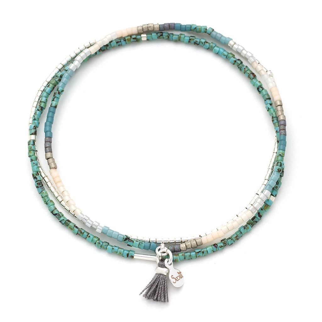 Miyuki Bracelet Trio - Turquoise Multi / Silver