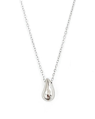 Florence Dainty Teardrop Necklace - Silver