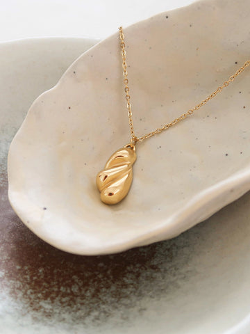 Claudette 18K Croissant Pendant Necklace