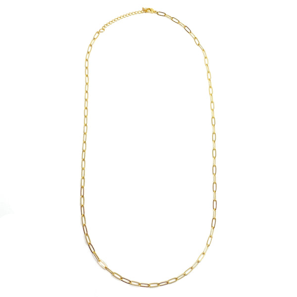 Swing Paperclip Necklace - Gold