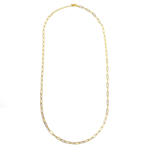 Swing Paperclip Necklace - Gold