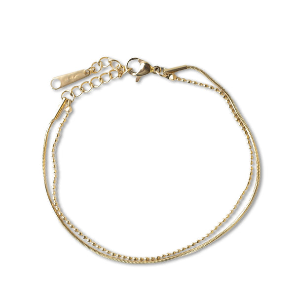 Layered Gold Chain Bracelet