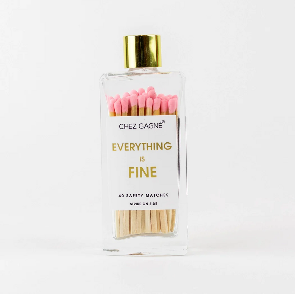 Glass Bottle Matches - Everything is Fine