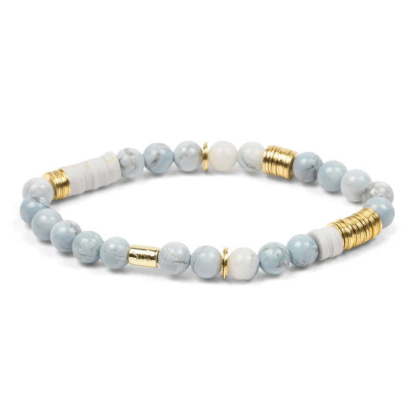 Intermix Stone Stacking Bracelet - Blue Howlite