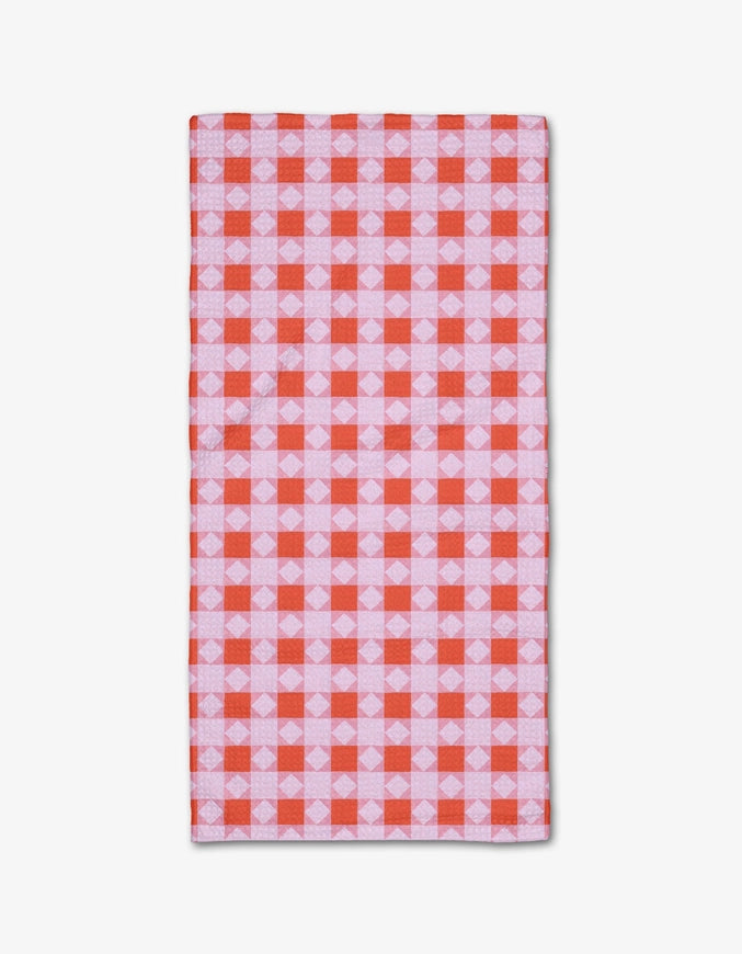 Quilt Block Pink Andred Bar Towel