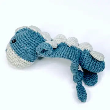 Organic Dino Lovey -- Petrol Blue