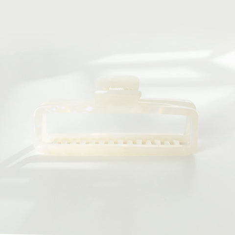 Sienna Large Rectangle Clip - Pearl