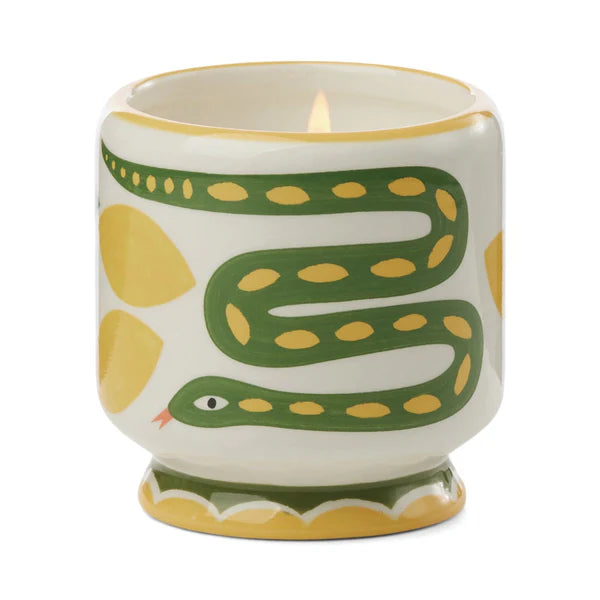 A Dopo Handpainted "Snake" Candle - Wild Lemongrass 8 oz