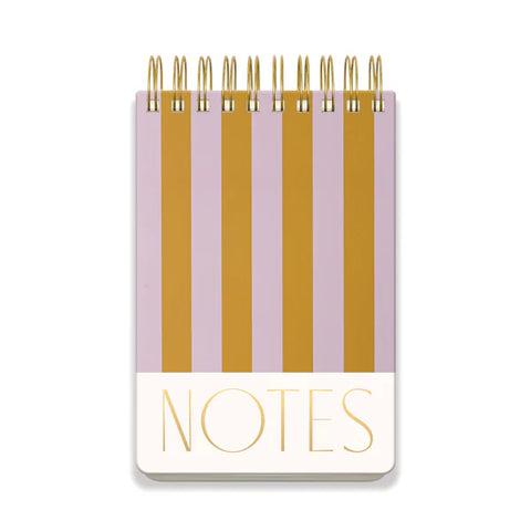 Large Chunky Notepad - Lilac + Ochre Stripes