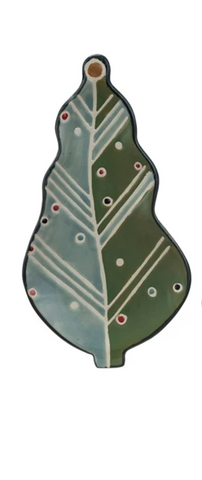 Hand Painted Tree Shaped Plate--#3