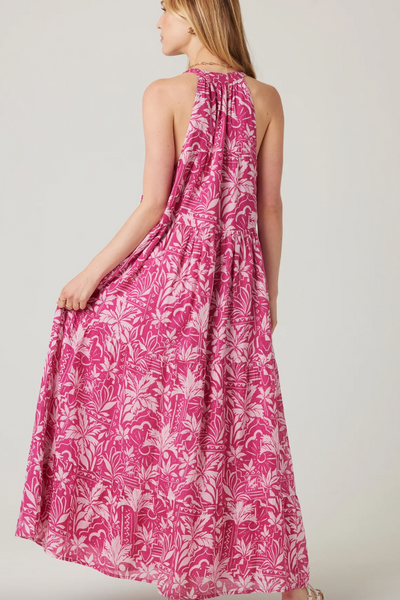 Lorraine Dress -- Fuchsia