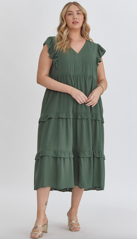 Lula Dress -- Forest (Plus)