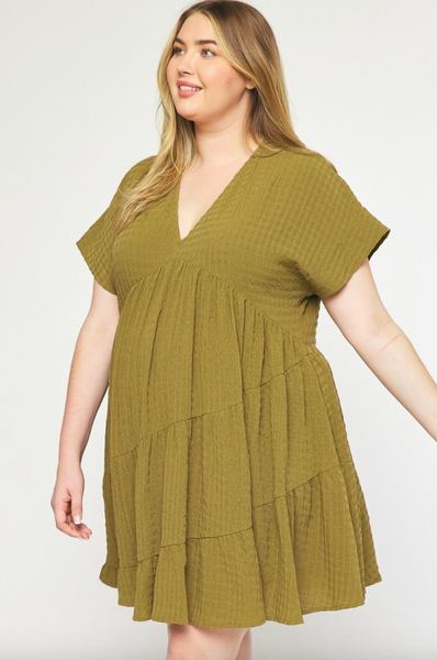 Jane Dress -- Olive (Plus)