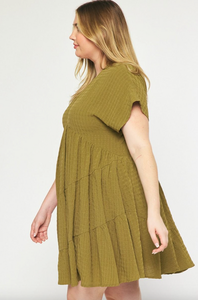 Jane Dress -- Olive (Plus)