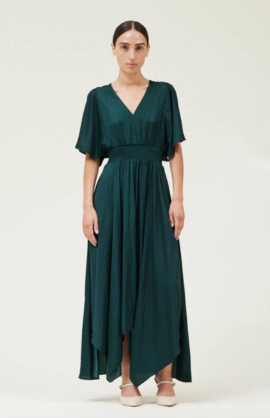 Linda Dress -- Deep Emerald