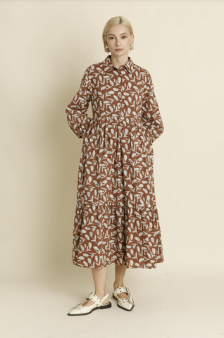 Raven Dress -- Brown