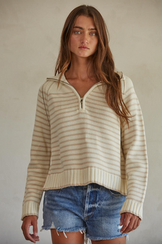 Clarke Sweater -- Cream Taupe