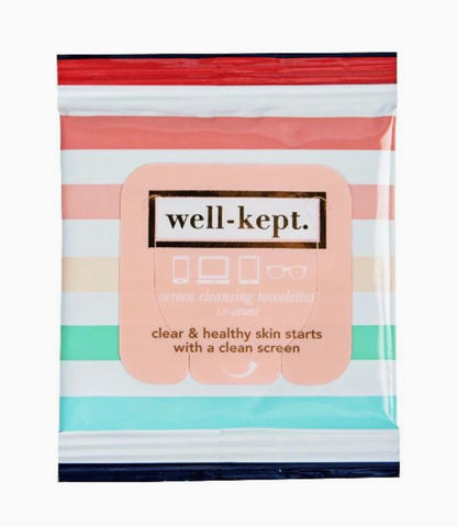 Striped Screen Cleansing Tech Wipes