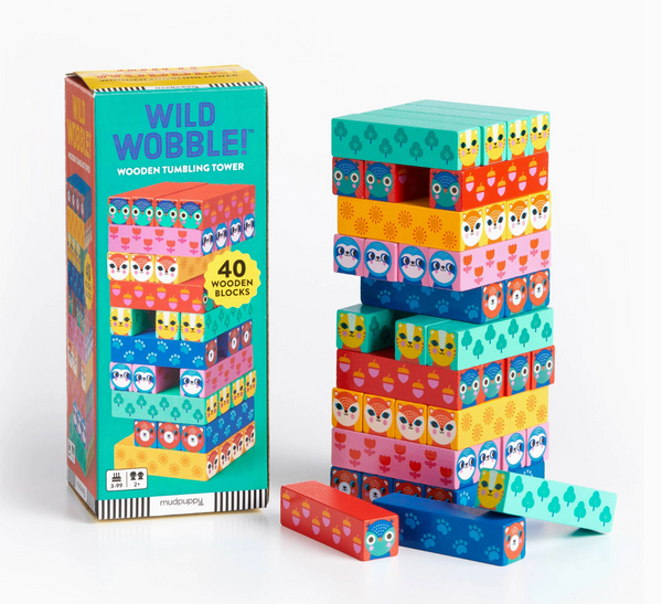 Wild Wobble Wooden Tumbling Tower