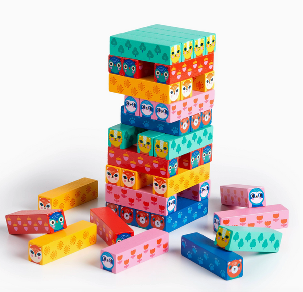 Wild Wobble Wooden Tumbling Tower