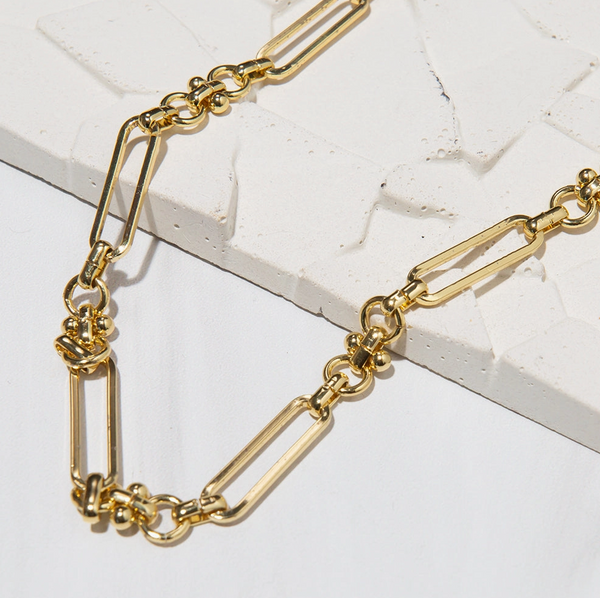 Gold Toggle Chain Necklace - 18"