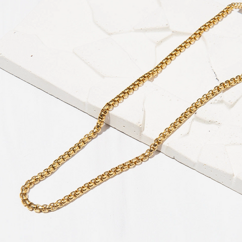 Gilded Gold Necklace-24" Box Chain