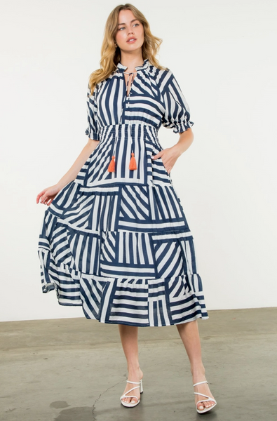 Nantucket Dress -- Navy