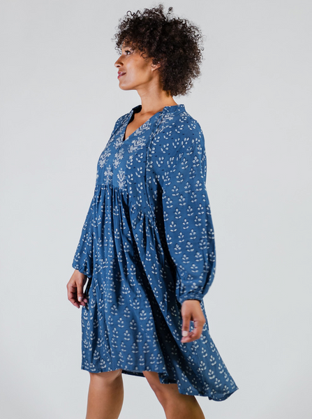 Sohla Dress -- Indigo