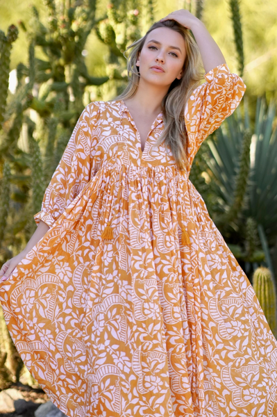 Mylah Dress -- Tangerine