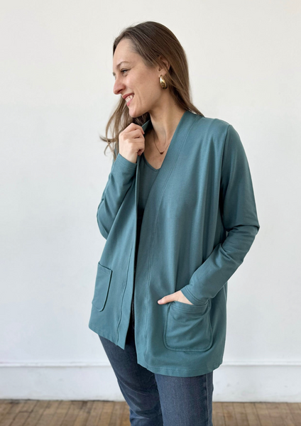 Kaede Spring Cardigan -- Dark Aqua