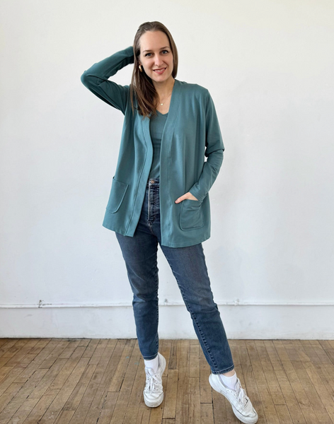 Kaede Spring Cardigan -- Dark Aqua