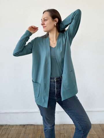 Kaede Spring Cardigan -- Dark Aqua