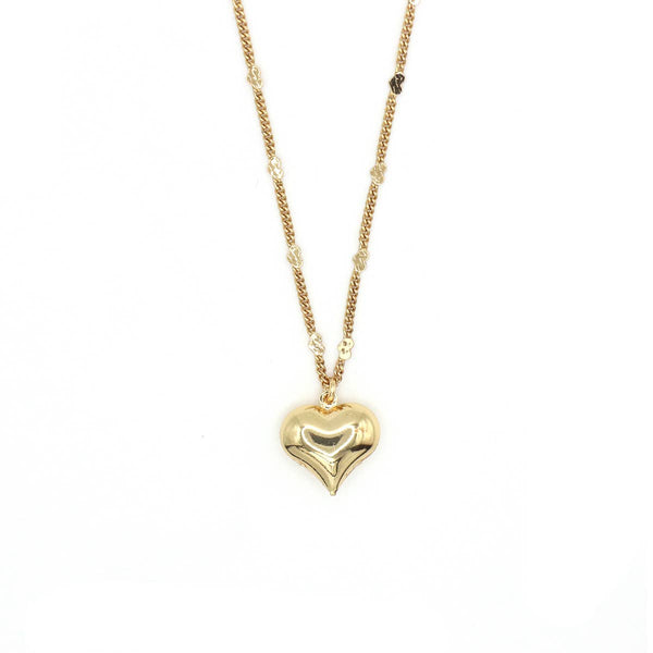 Heart Chain Necklace - Gold