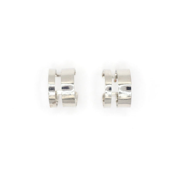 Honor Huggie Earrings - Silver