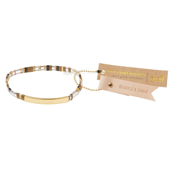 Sparkle & Shine Miyuki Bracelet - Topaz / Gold