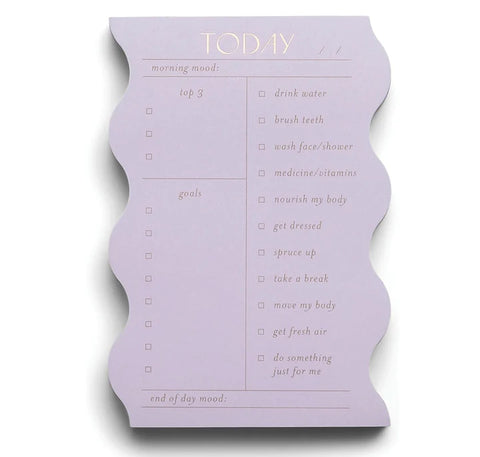 Wavy Daily Notepad - Lilac