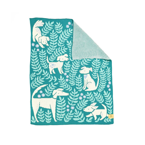 Dog Park Baby Blanket - Jade