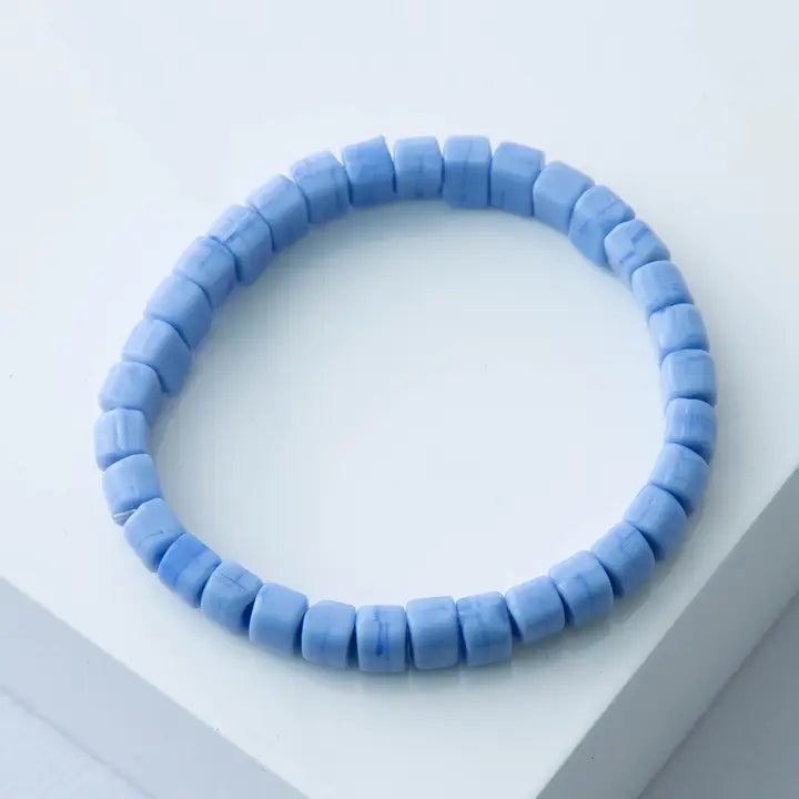 Opaque Glass Bracelet - Periwinkle