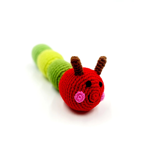 Garden Toy Bug Rattle - Red Caterpillar