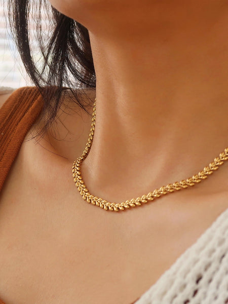 Vern 18K Classic Wheat Chain