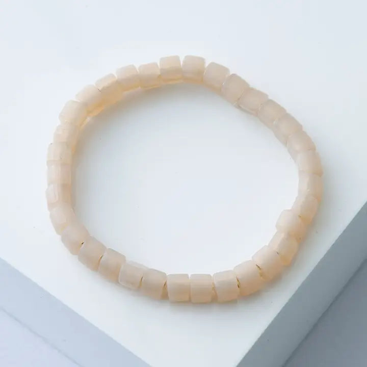 Opaque Glass Bracelet -  Sand