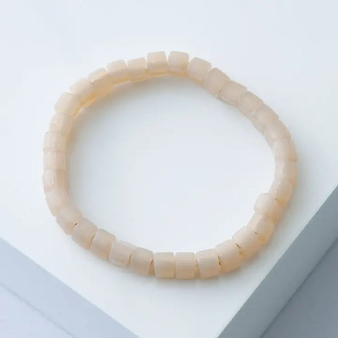 Opaque Glass Bracelet -  Sand