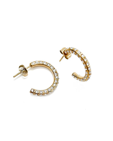 Esra Crystal Hoop Earrings