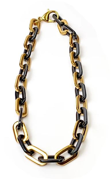 Elle Gage Black & Gold Necklace